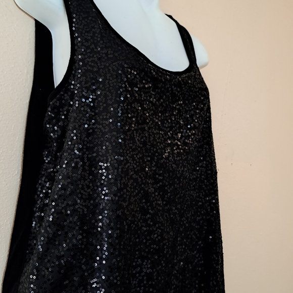 APT 9 Women Blause  Sequin Size M black - Picture 2 of 8